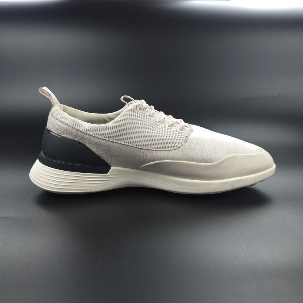 WOLF & SHEPHERD Crossover Golf Shoe Off White Leather Sneaker Athletic Sporty 11